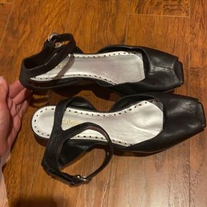 BCBGirls platform sling back heels